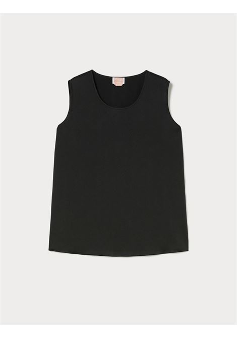 top in raso martellato- nero PERSONA by M.Rinaldi | PACCHE004